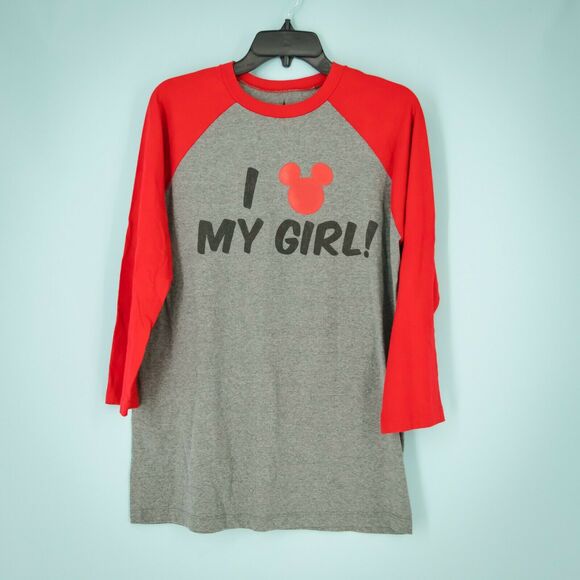 Disney Other - Disney Parks Medium M Men's My Girl Mickey Mouse 3/4 Sleeve Shirt